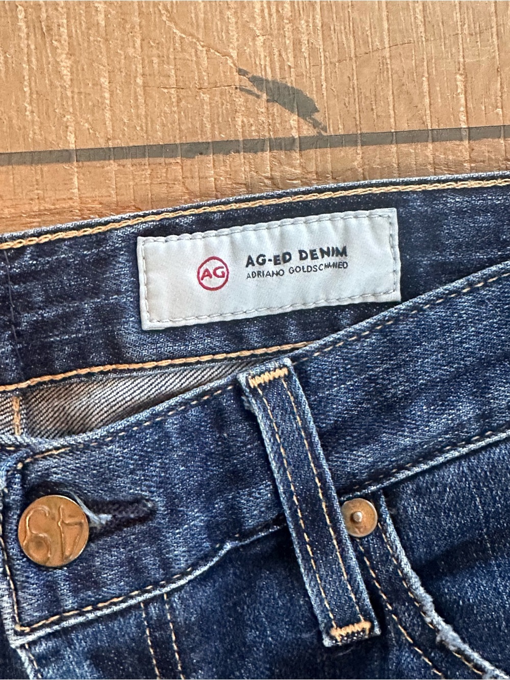 Ag Adriano Goldschmied Women’s Dark Indigo Straight Leg Jeans - Picture 3 of 5